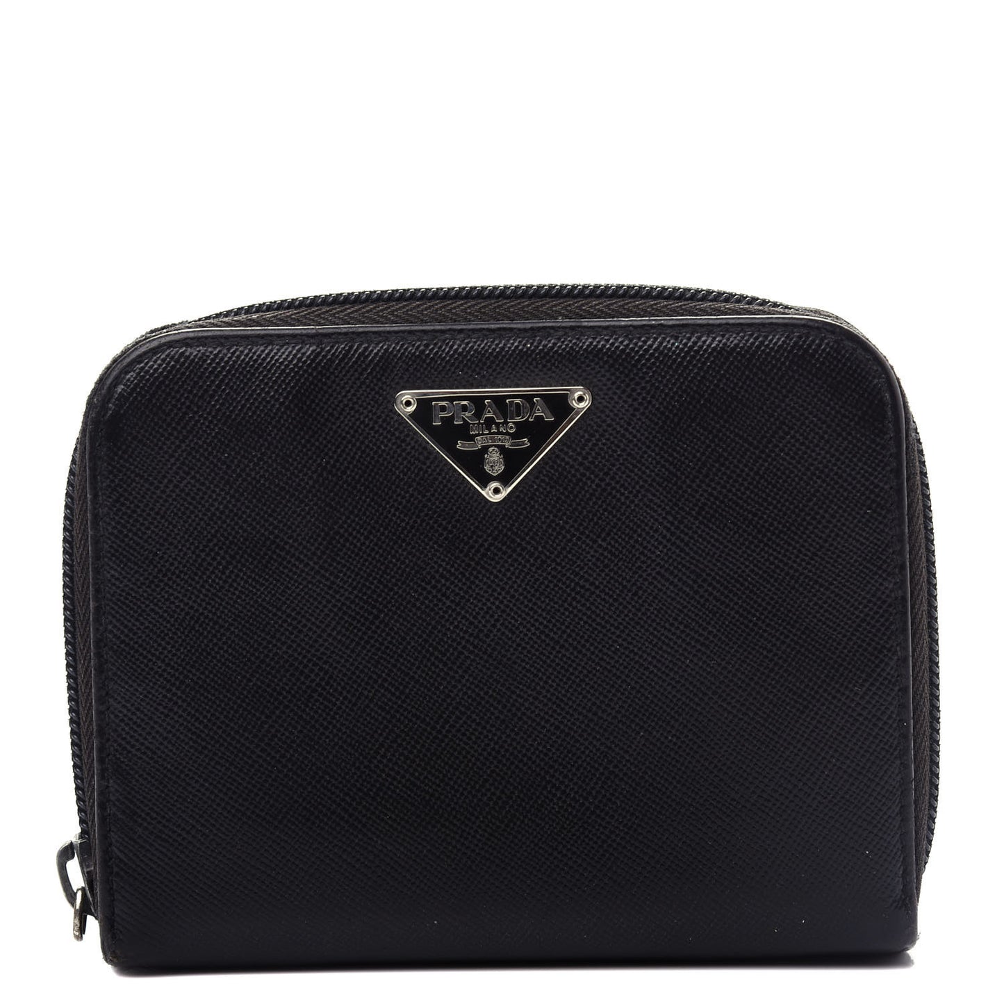 Saffiano Metal Compact Wallet Black