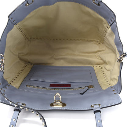Valentino Garavani Vitello Medium Rockstud Tote London Stone 6 of 15