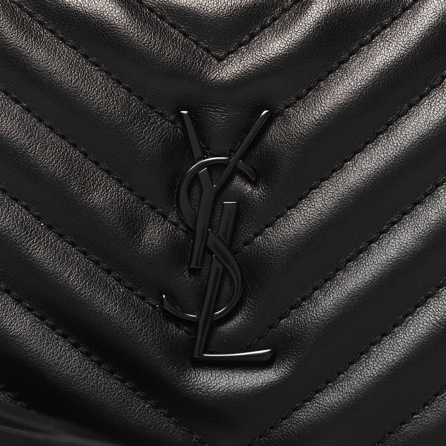 Calfskin Matelasse Monogram Lou Belt Bag Black
