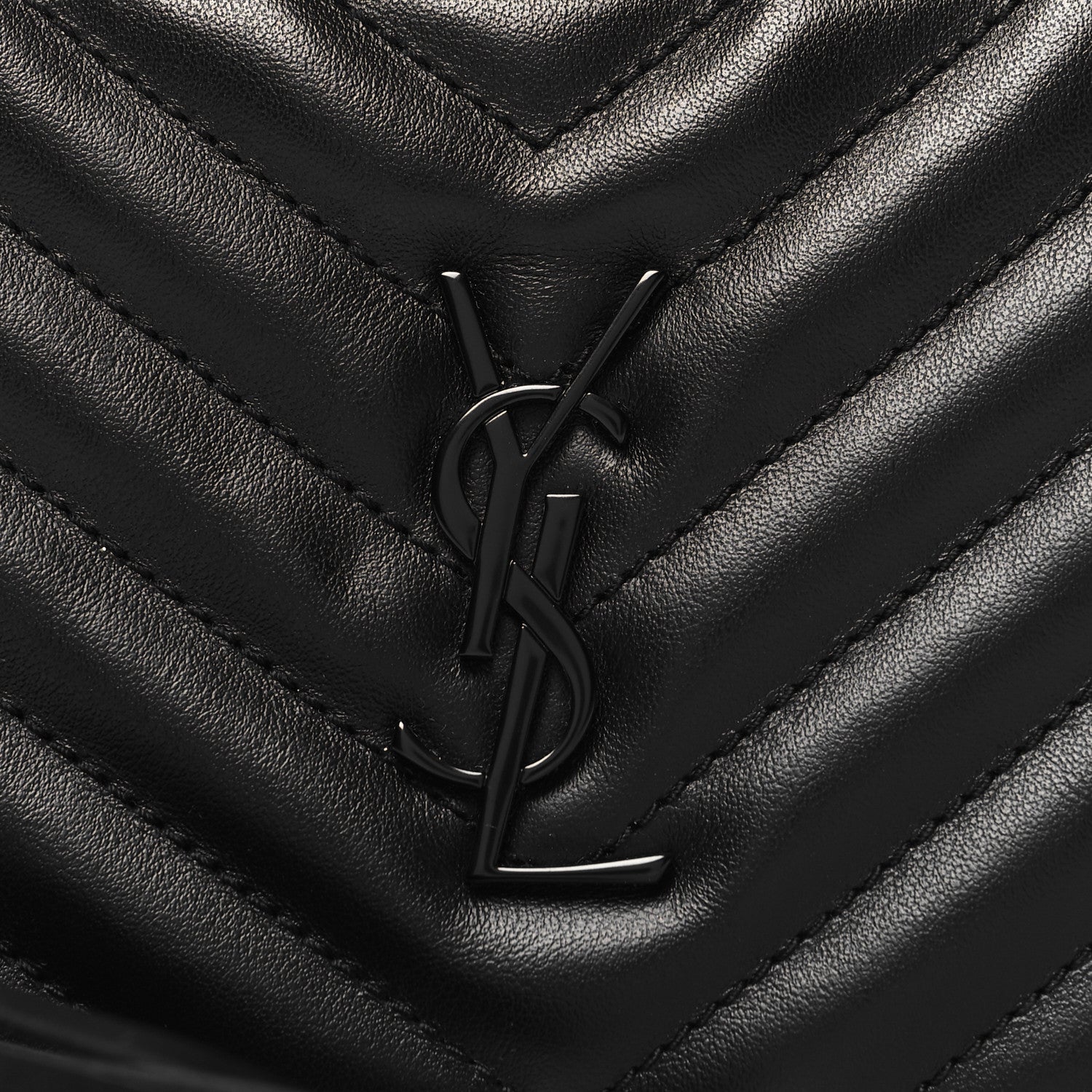Saint Laurent Calfskin Matelasse Monogram Lou Belt Bag Black 8 of 10