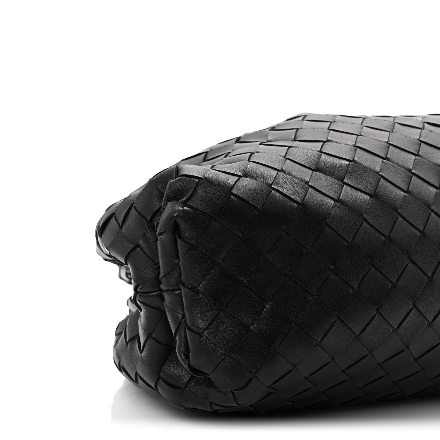 Nappa Maxi Intreccio The Pouch Oversized Clutch Black