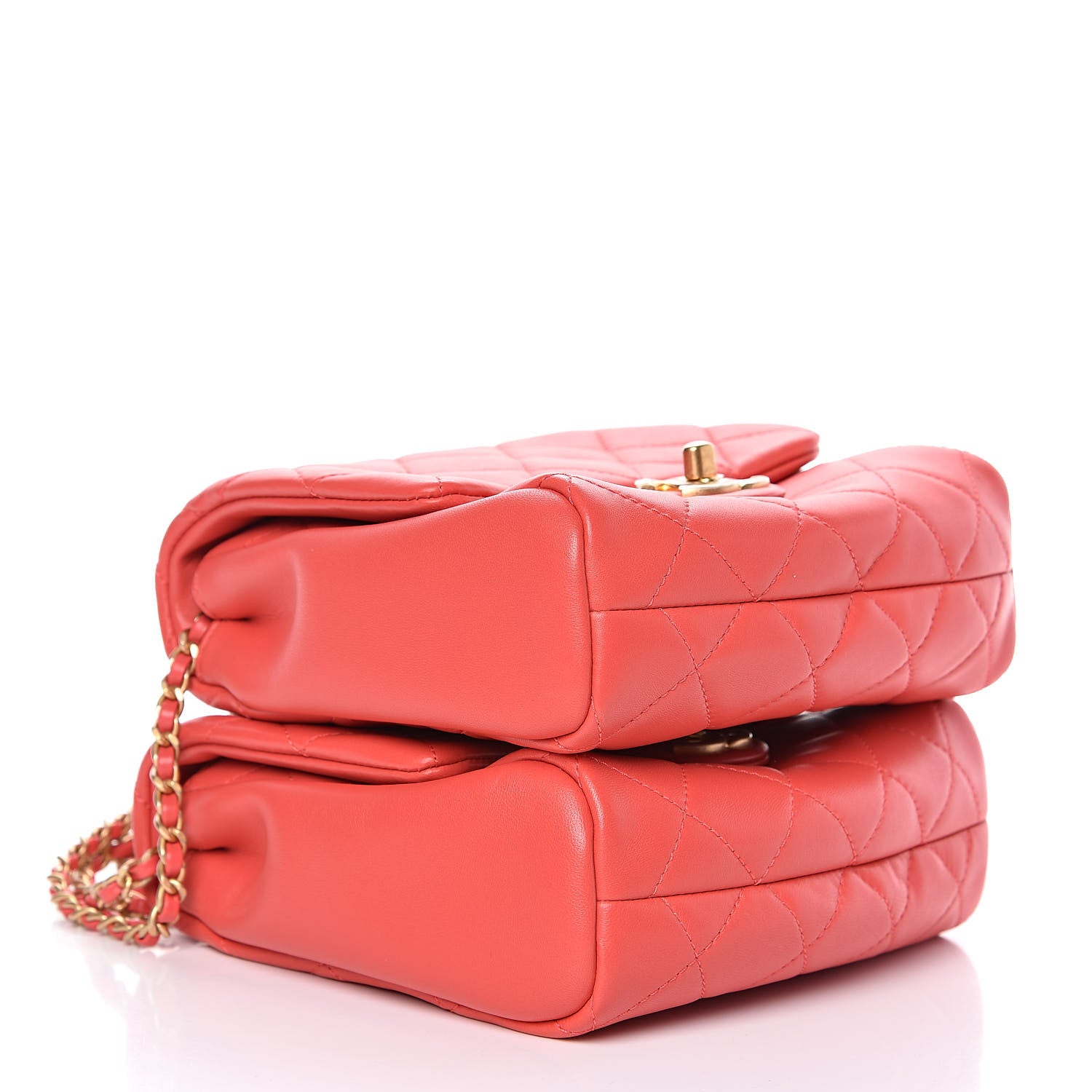 Chanel Lambskin Quilted Side-Packs Red 5 of 10
