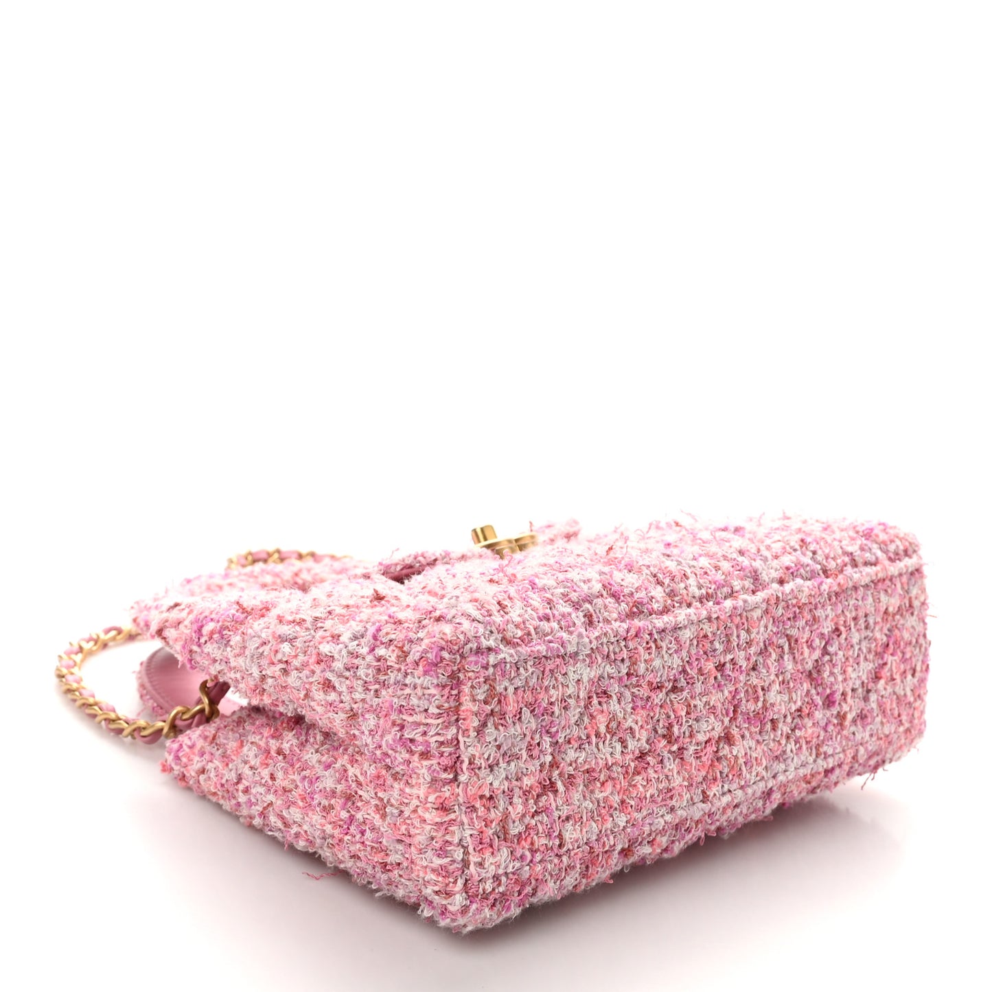 Tweed Quilted Nano Kelly Shopper Pink