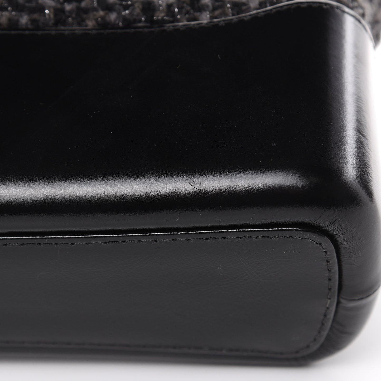Tweed Calfskin Quilted Medium Gabrielle Hobo Black
