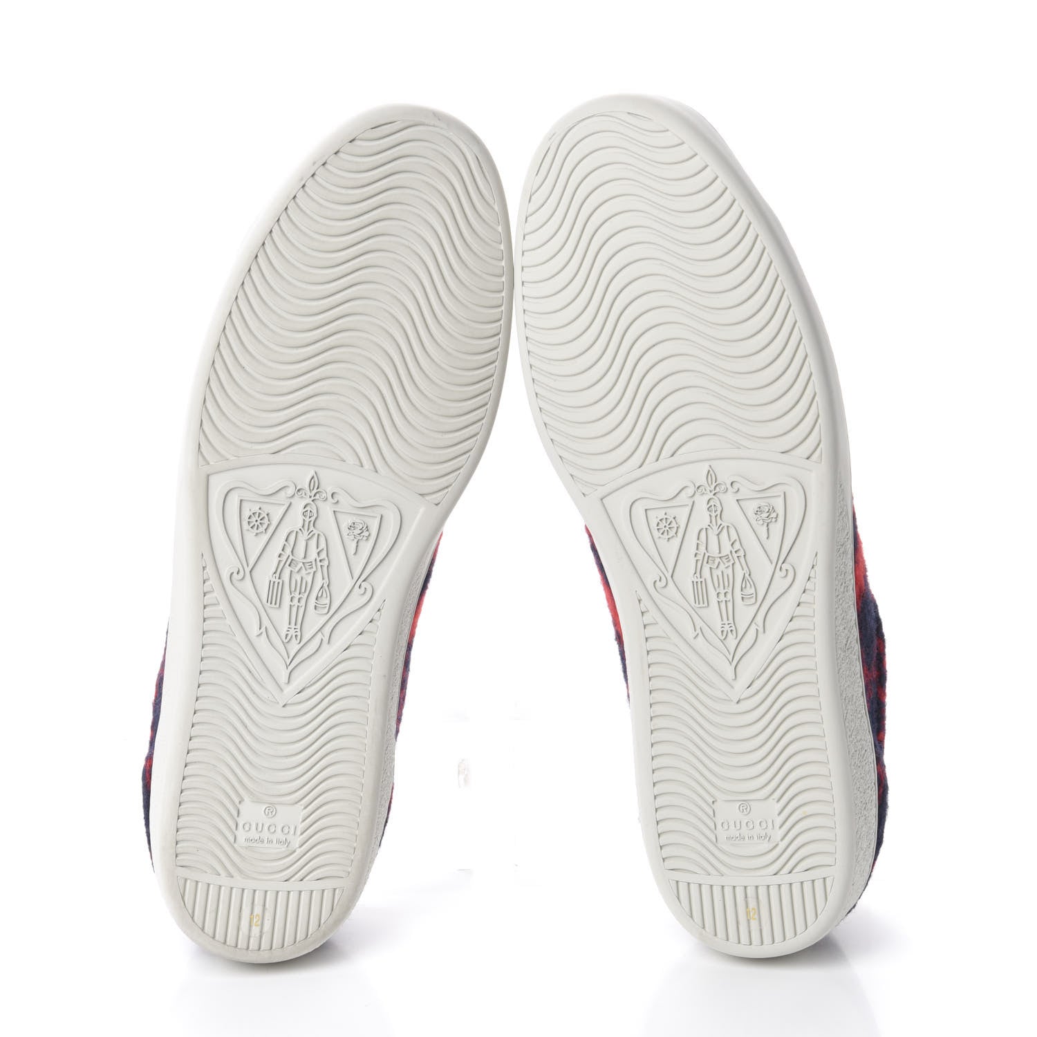 Gucci Covered Wool Big GG Monogram Mens Sneakers 12 Blue Red Mystic White 6 of 9
