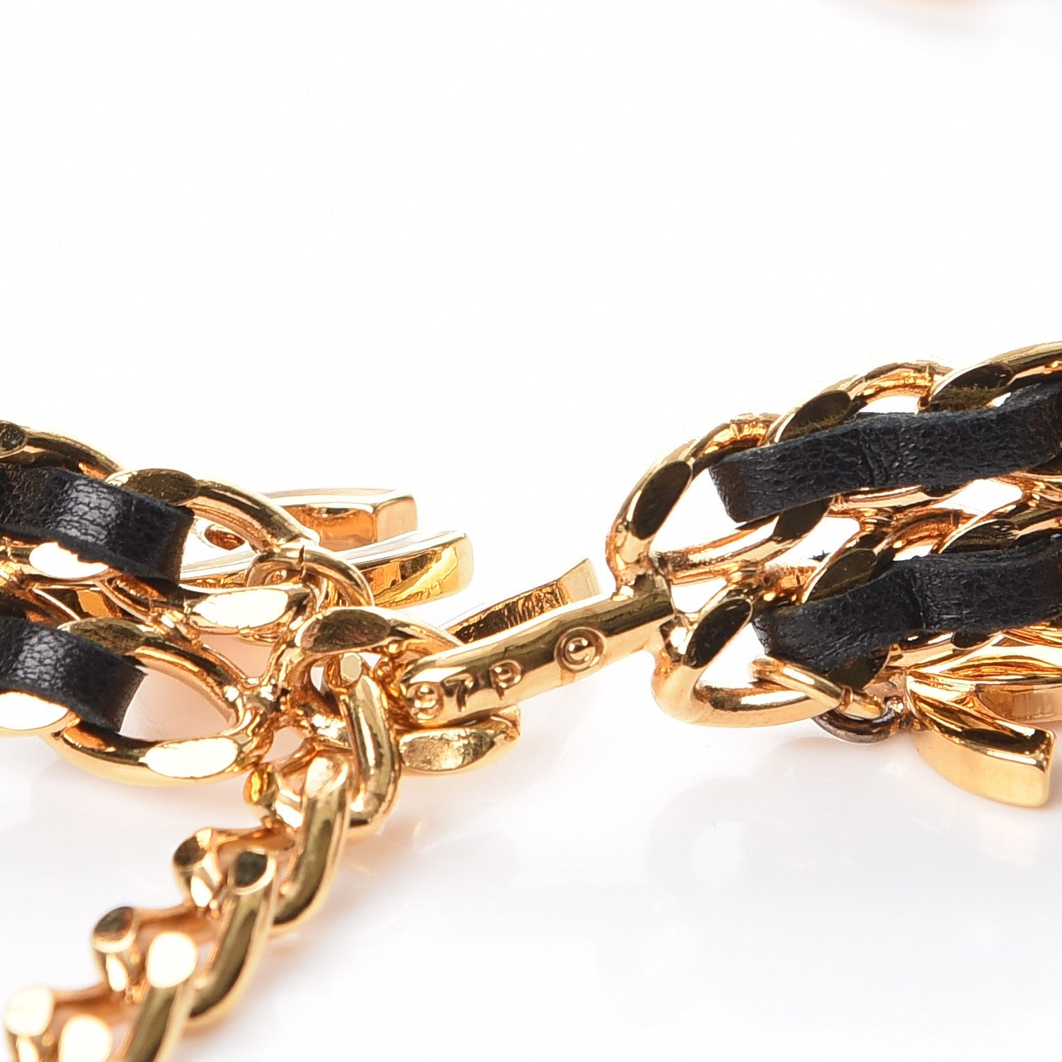 Chanel Lambskin Chain CC Charm Belt Black Gold 4 of 6