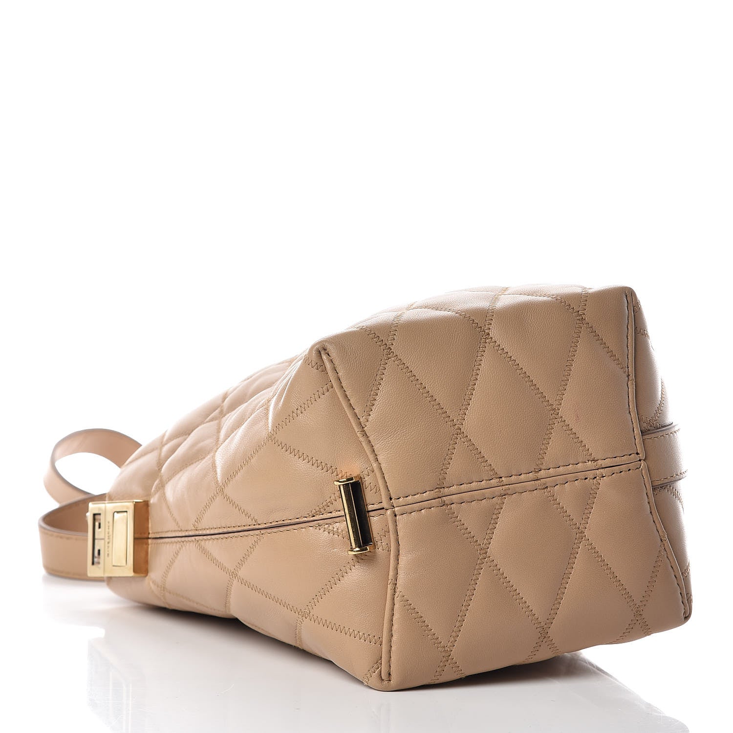 Givenchy Lambskin Quilted Mini GV Bucket Bag Beige Camel 4 of 11