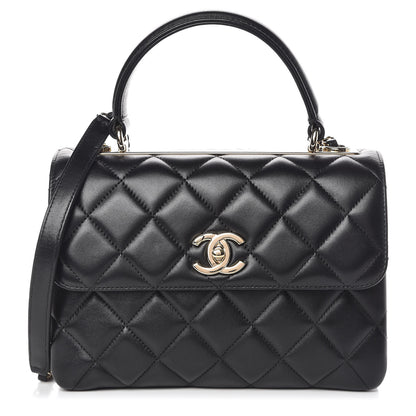 Chanel Lambskin Quilted Small Trendy CC Dual Handle Flap Bag Black 1 of 13