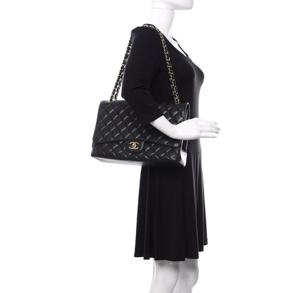 Chanel Caviar Quilted Maxi Single Flap Black 2 of 10