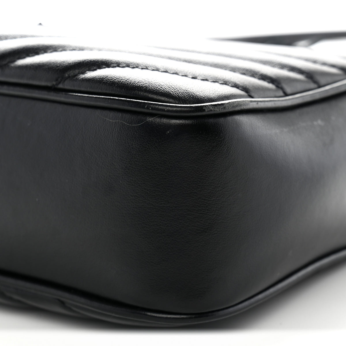 Saint Laurent Calfskin Matelasse Monogram Monochrome Lou Camera Bag Black 10 of 12