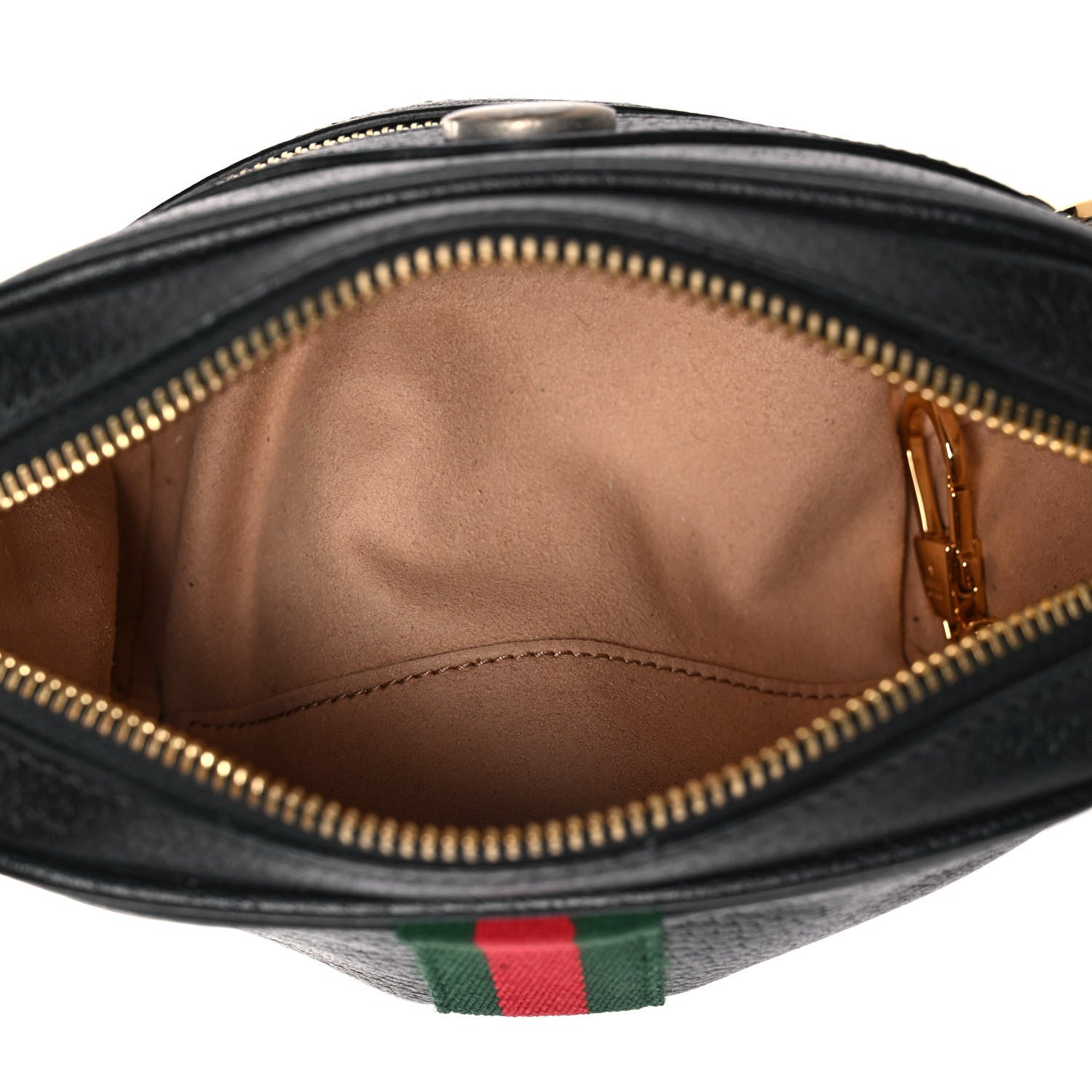 Gucci Calfskin Web Mini Ophidia Shoulder Bag Black 5 of 11