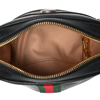 Gucci Calfskin Web Mini Ophidia Shoulder Bag Black 5 of 11