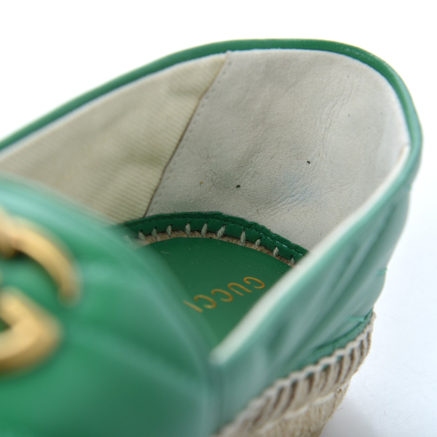 Nappa Matelasse GG Marmont Espadrilles 36.5 New Shamarock