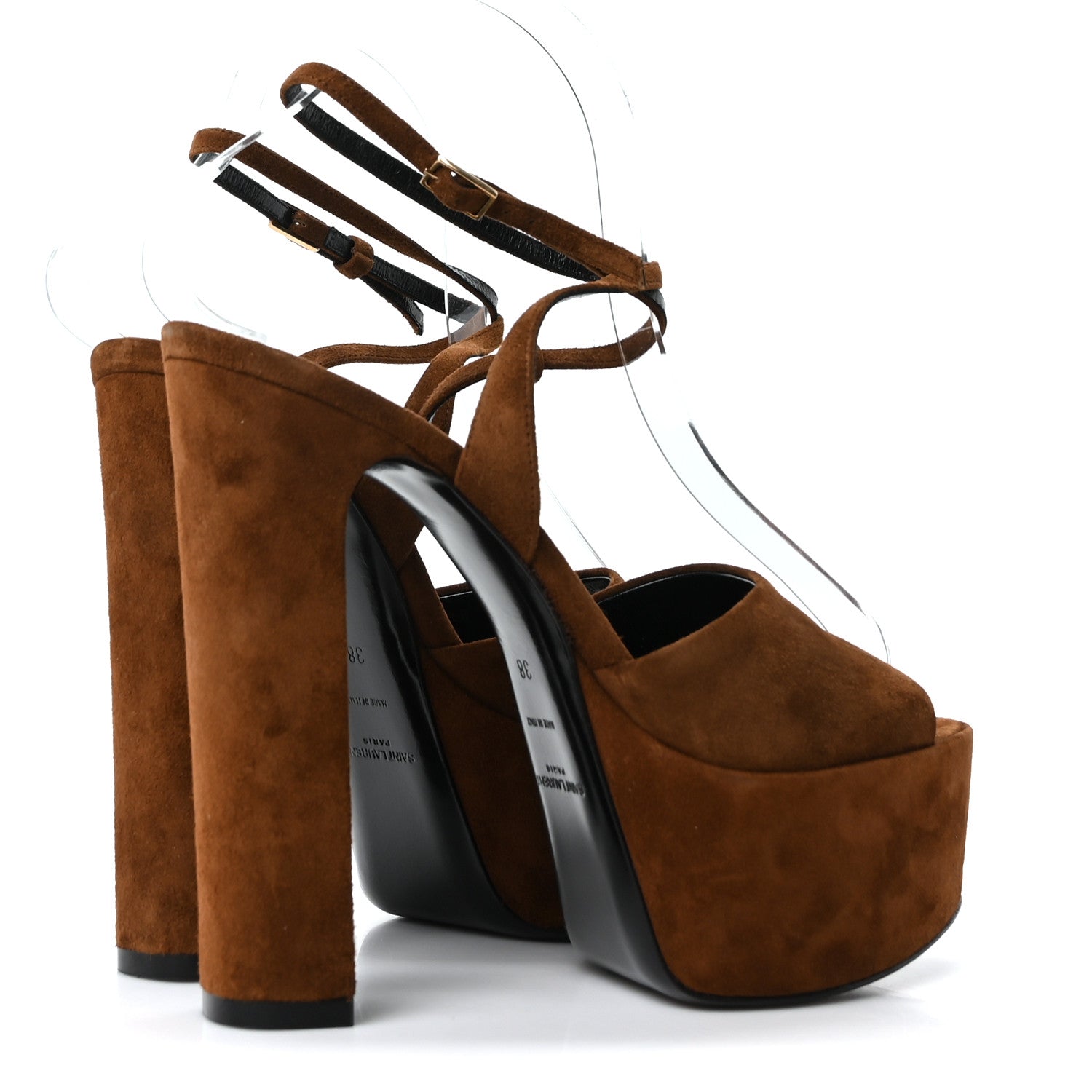 Saint Laurent Cachemire Jodie 95 Tanouk Platform Sandals 38 Land 4 of 9
