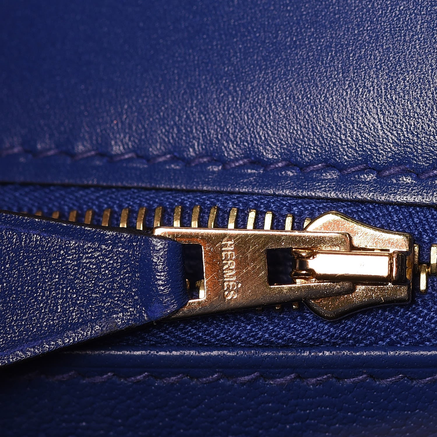Hermes Tadelakt Kelly Sellier 28 Bleu Electrique 13 of 33