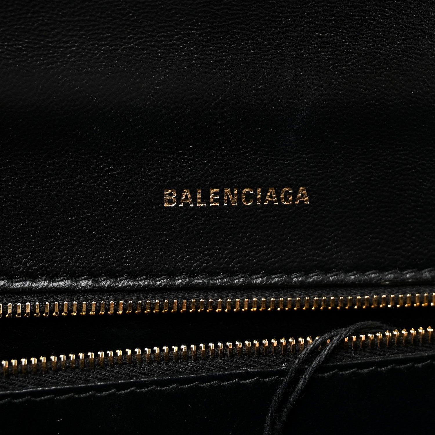 Balenciaga Shiny Calfskin Crocodile Embossed Small Hourglass Top Handle Bag Black 6 of 10