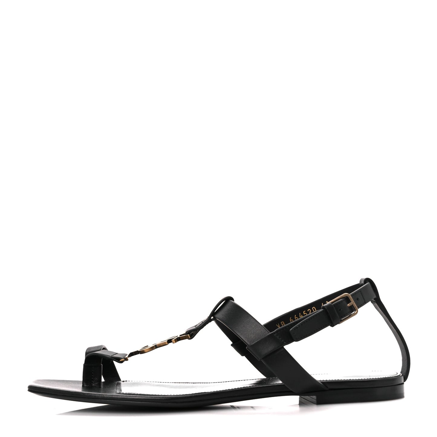 Calfskin Cassandra Monogram Sandals 41 Black