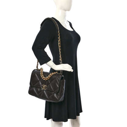 Chanel Lambskin Quilted Large Chanel 19 Flap Dark Brown 2 of 9