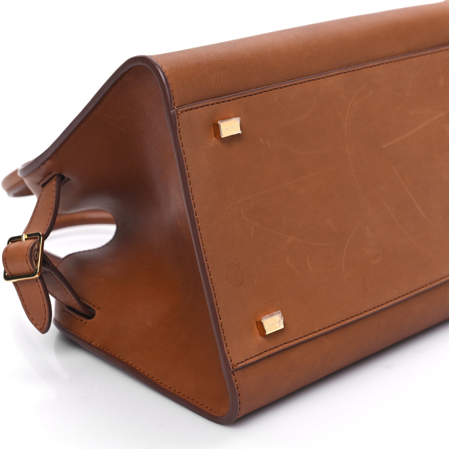 The Row Polished Saddle Calfskin Soft Margaux 10 Bag Cuir 8 of 12