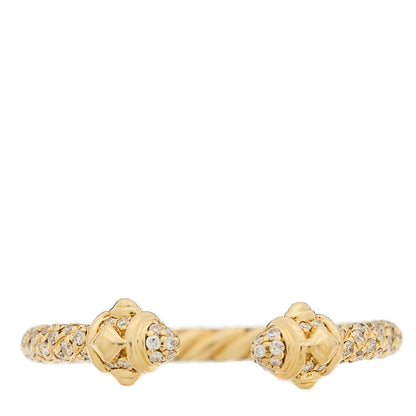 David Yurman 18K Yellow Gold Diamond Renaissance Ring 53 6.5 1 of 4