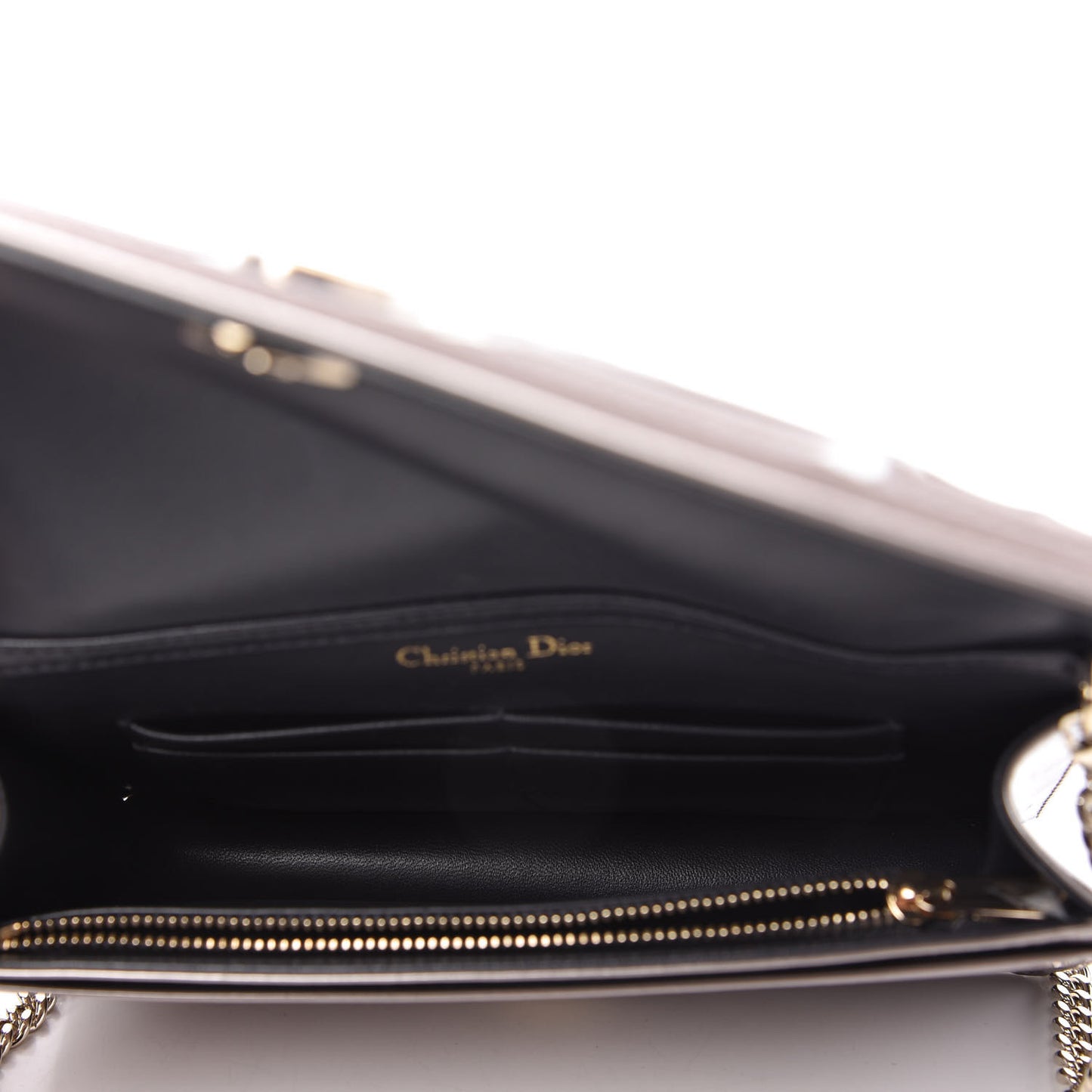 Metallic Patent Micro-Cannage Diorama Wallet on Chain Pouch Hyper Pink