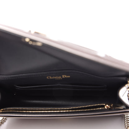 Christian Dior Metallic Patent Micro-Cannage Diorama Wallet on Chain Pouch Hyper Pink 5 of 10
