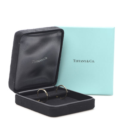 Tiffany 18K Yellow Gold Small Bezet Hoop Earrings 6 of 6