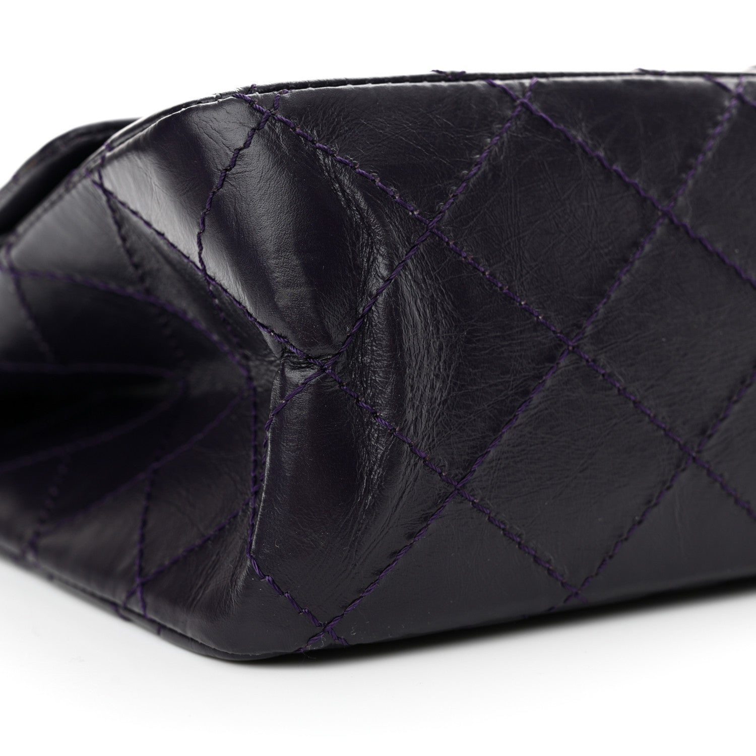 Chanel Aged Calfskin Quilted 2.55 Reissue 227 Flap Plum 8 of 9