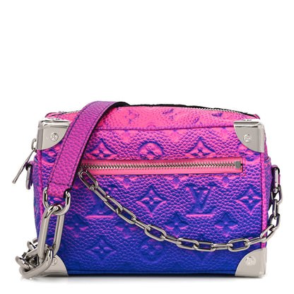 Louis Vuitton Taurillon Illusion Mini Soft Trunk Bleu Rose 1 of 9
