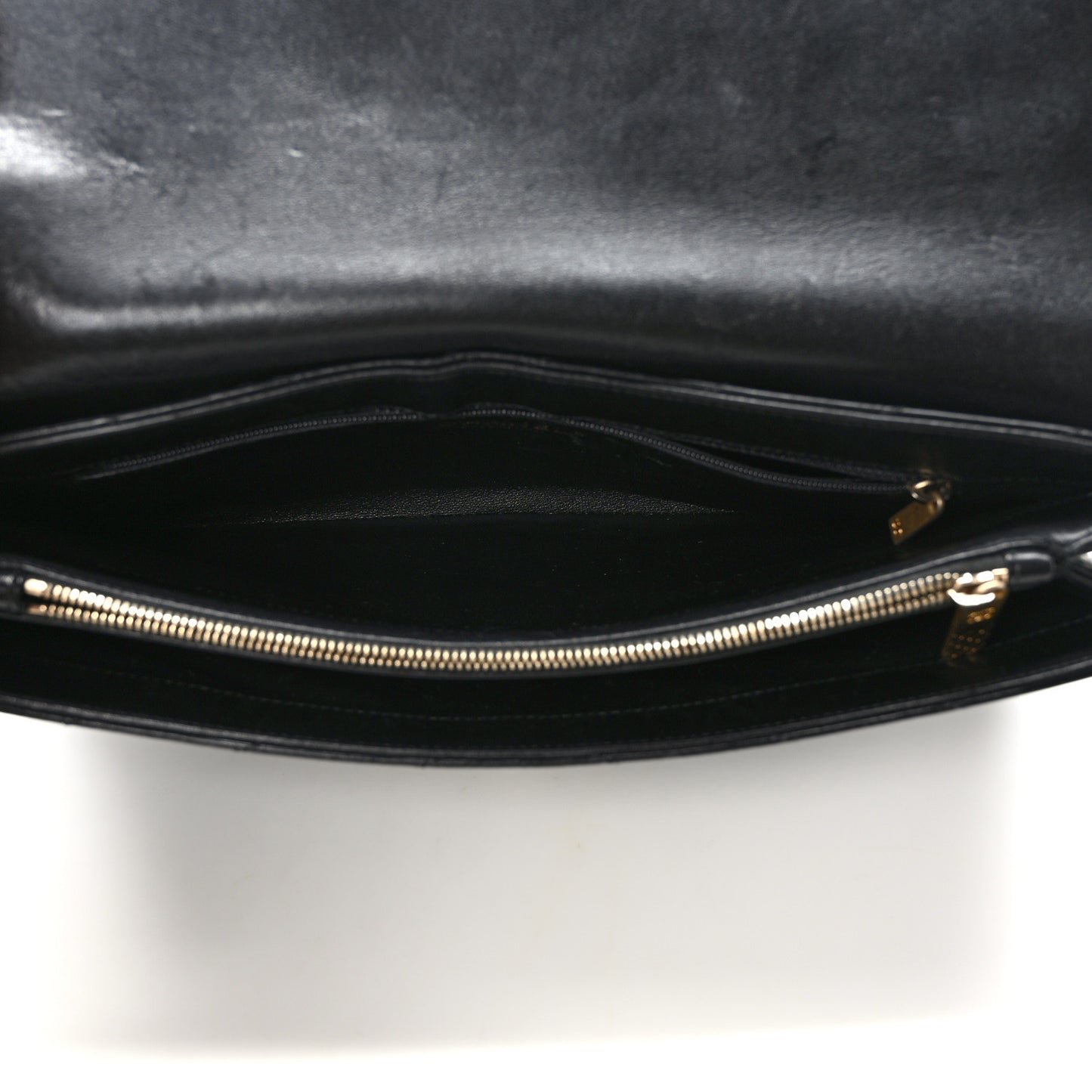 Lambskin Chevron Quilted Envelope Clutch Black