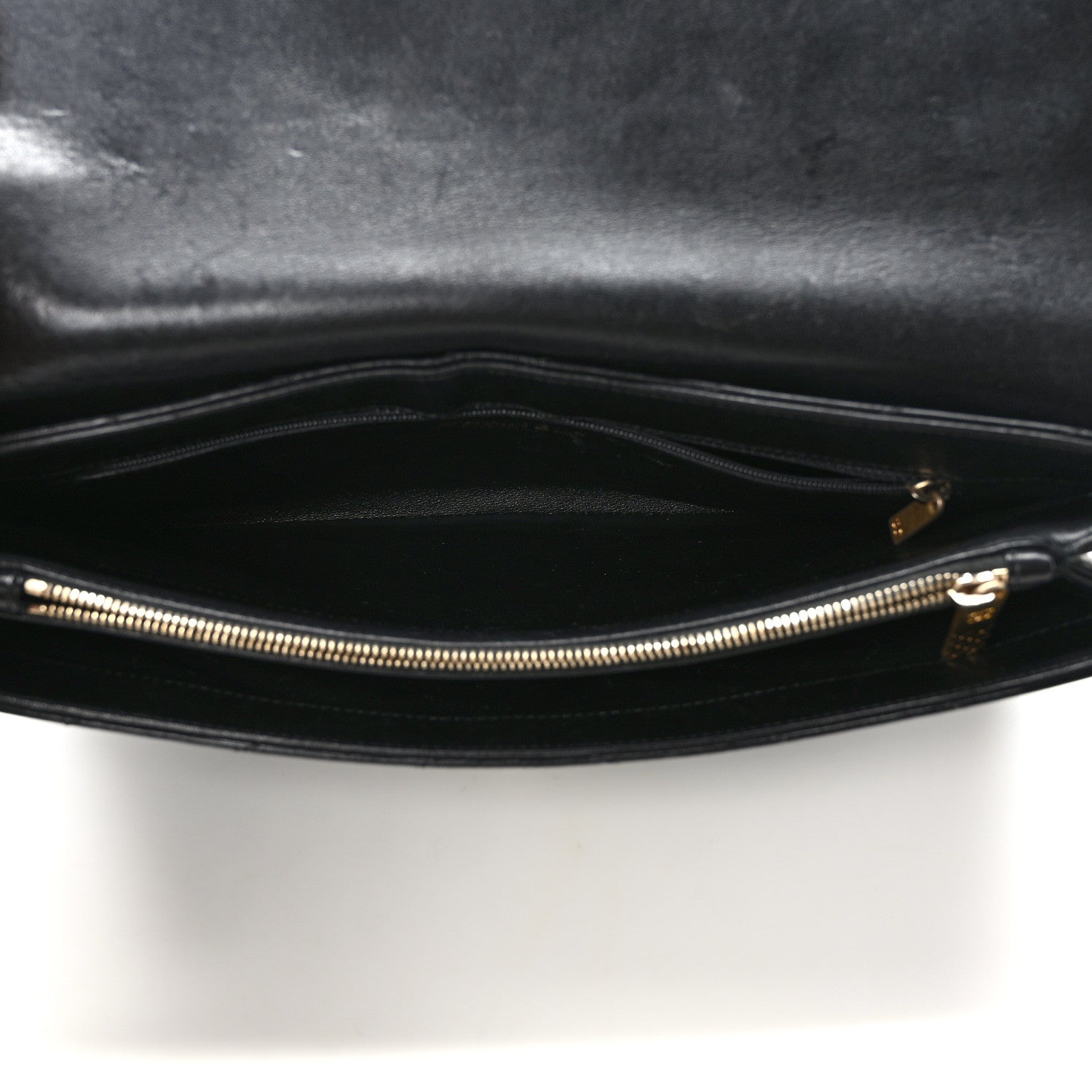 Chanel Lambskin Chevron Quilted Envelope Clutch Black 5 of 12