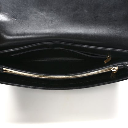 Chanel Lambskin Chevron Quilted Envelope Clutch Black 5 of 12