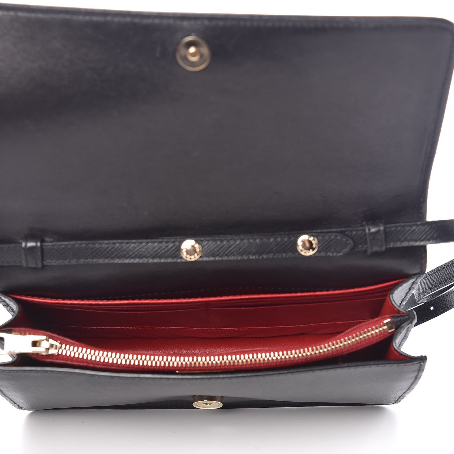 Prada Saffiano Lux Crossbody Bag Black 5 of 7
