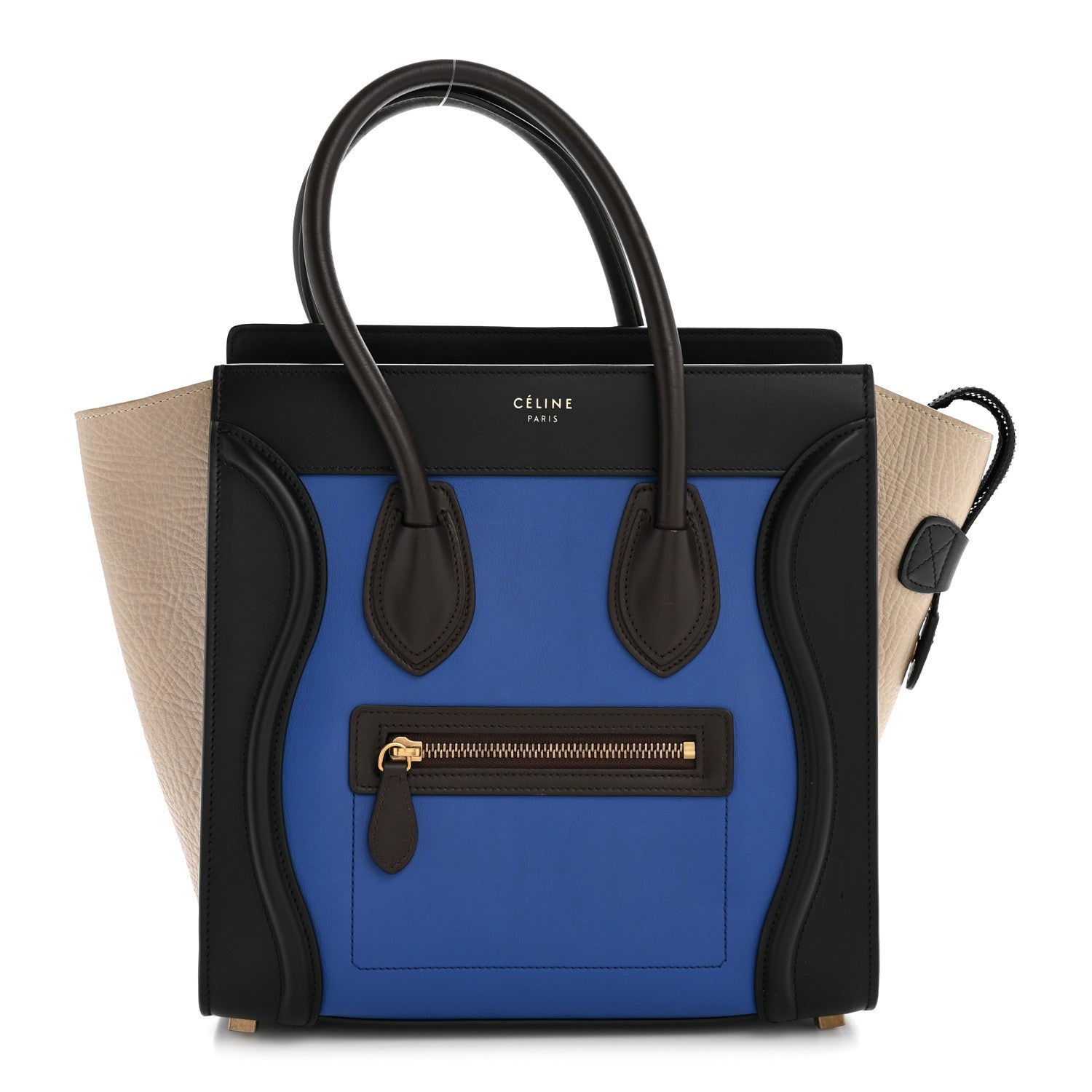 Celine Smooth Calfskin Micro Tri-Color Luggage Indigo 1 of 10