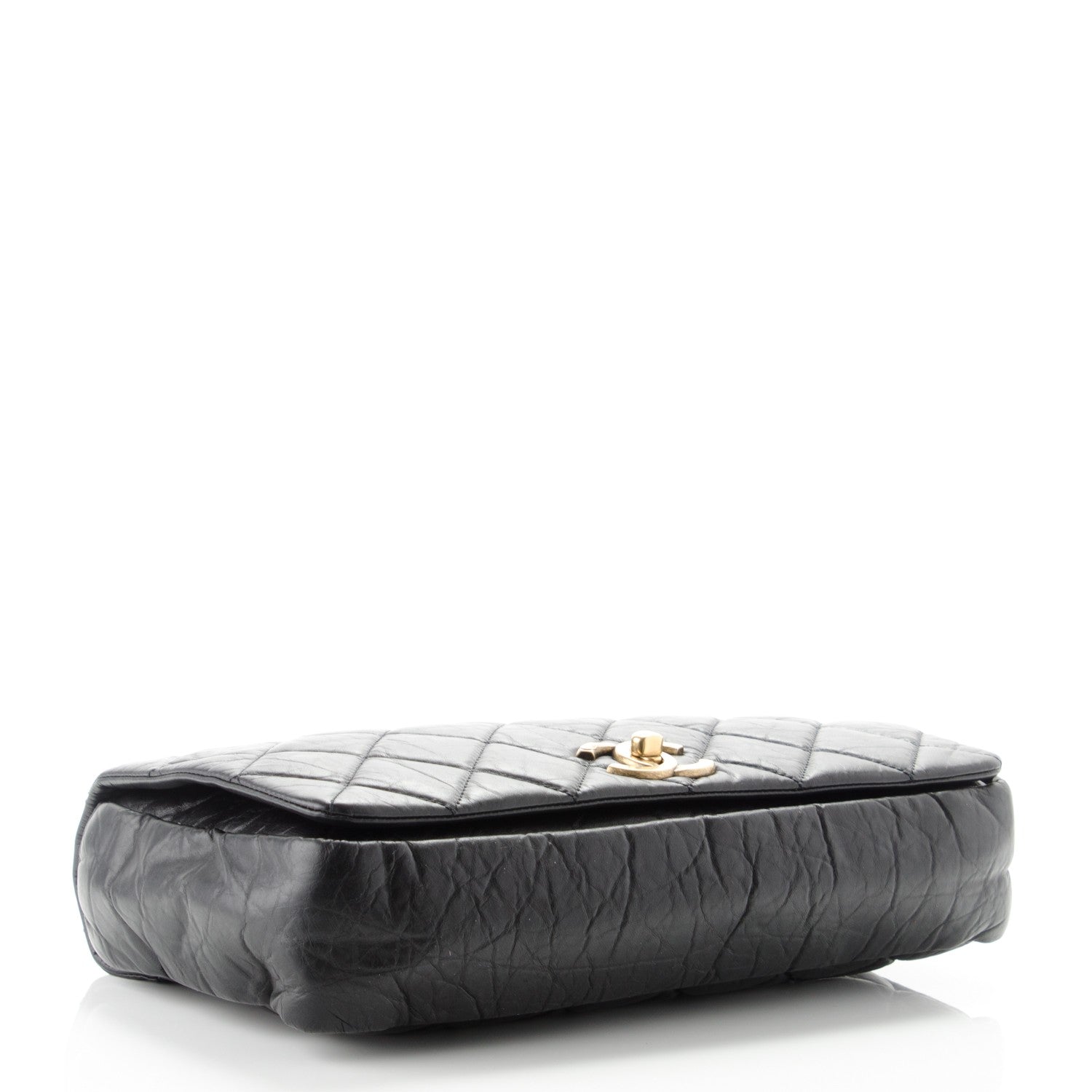 Chanel Aged Calfskin Quilted Medium Pondichery Flap Black 4 of 7