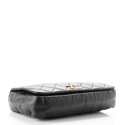 Chanel Aged Calfskin Quilted Medium Pondichery Flap Black 4 of 7
