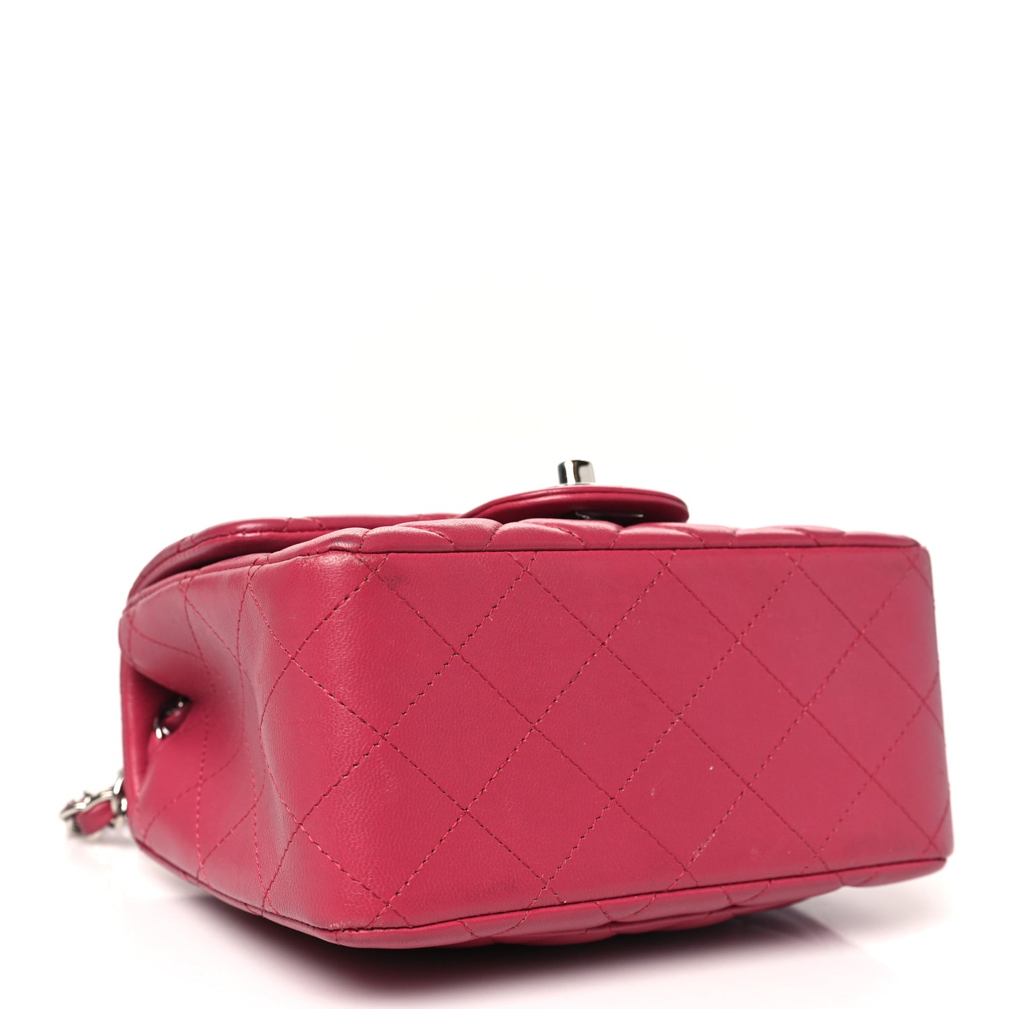 Lambskin Quilted Mini Square Flap Pink