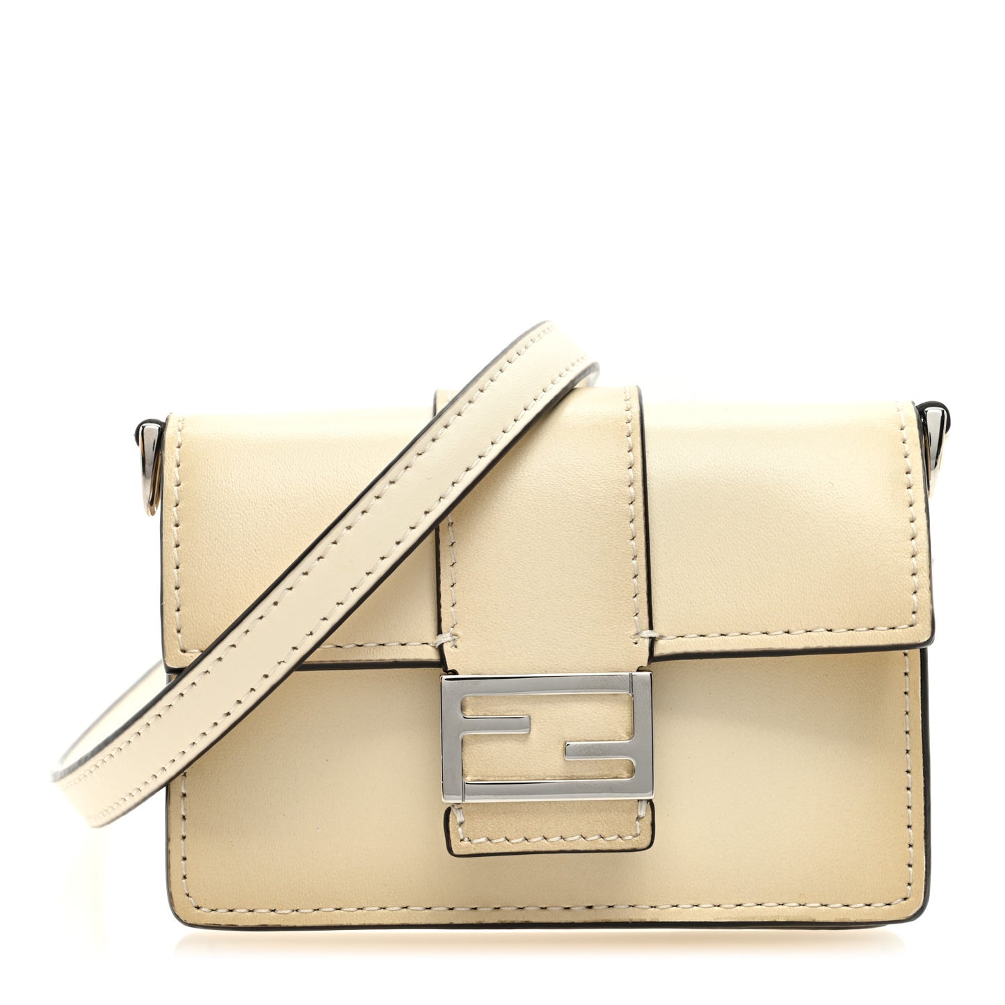 Vitello King Tamponato Micro Flat Baguette White Ice