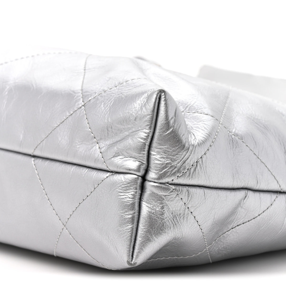 Chanel Metallic Calfskin Quilted Small Chanel 22 Silver 9 of 10