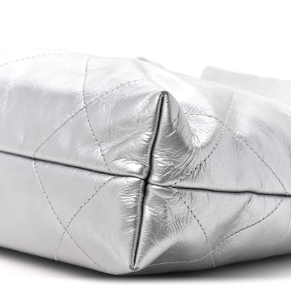 Chanel Metallic Calfskin Quilted Small Chanel 22 Silver 9 of 10