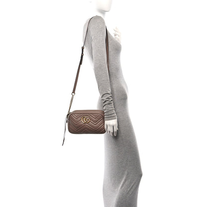Gucci Calfskin Matelasse Small GG Marmont Chain Shoulder Bag Porcelain Rose 2 of 10