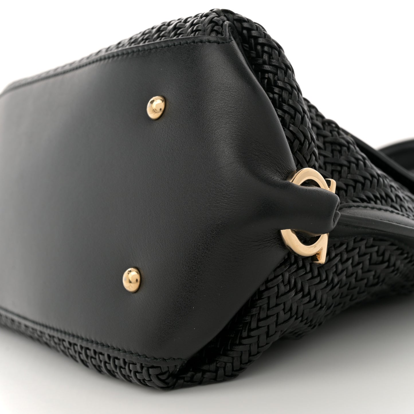 Woven Nappa Sofia Satchel Black