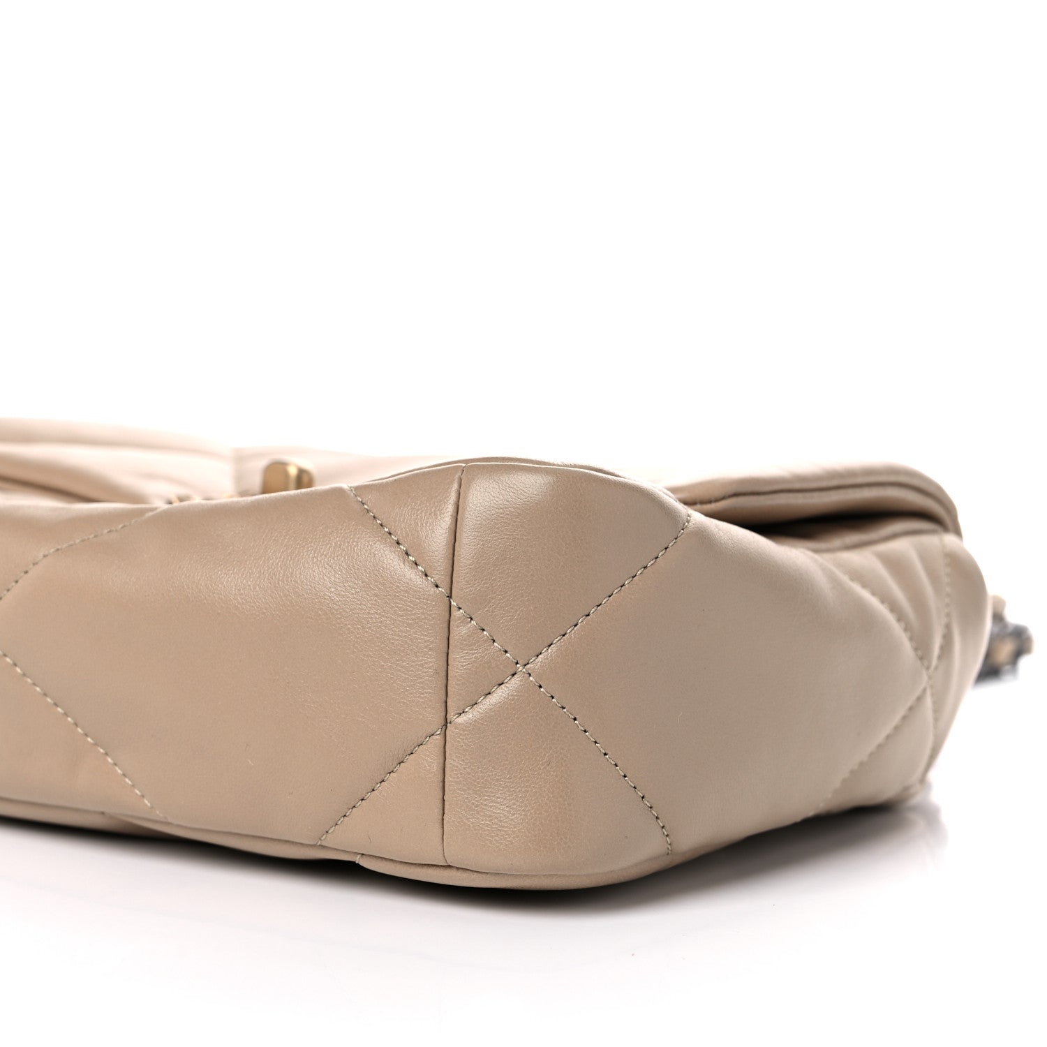 Chanel Lambskin Quilted Medium Chanel 19 Flap Dark Beige 9 of 12