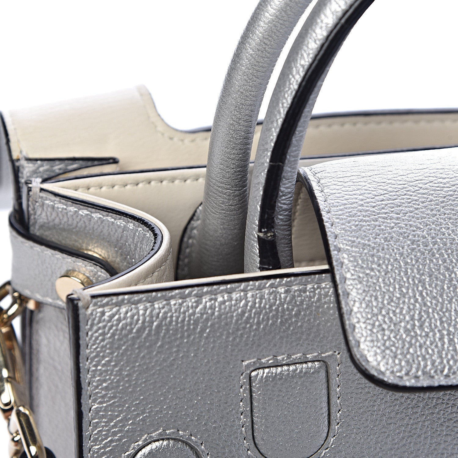 Christian Dior Metallic Grained Calfskin Mini Diorever Flap Silver 12 of 16