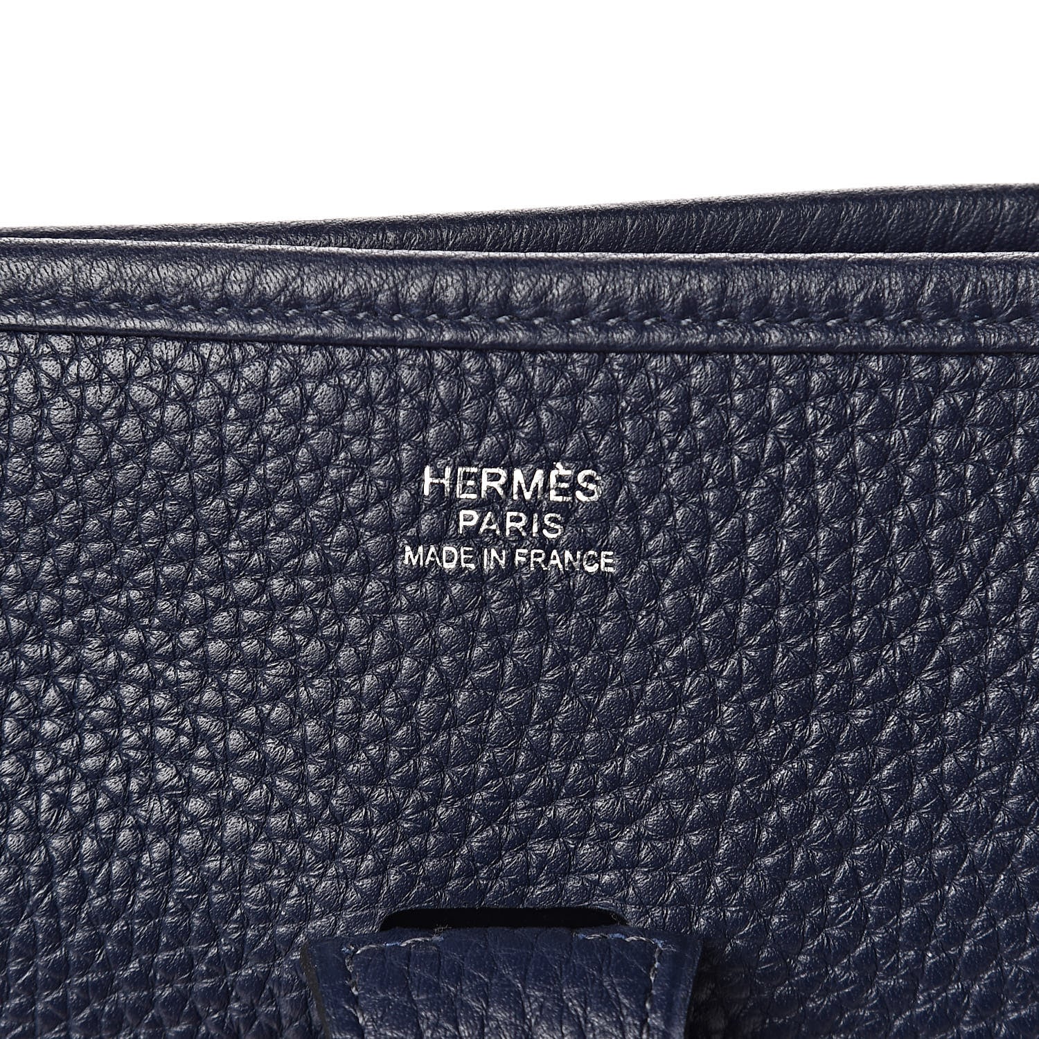 Hermes Taurillon Clemence Evelyne III GM Bleu Nuit 6 of 11