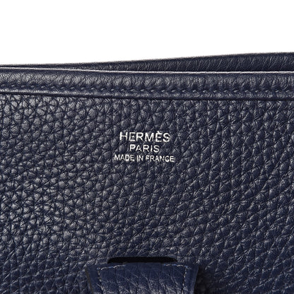Hermes Taurillon Clemence Evelyne III GM Bleu Nuit 6 of 11