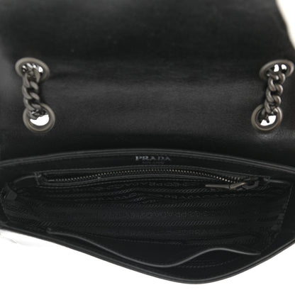 Prada Glace Calfskin Studded Crossbody Turchese Black 5 of 13