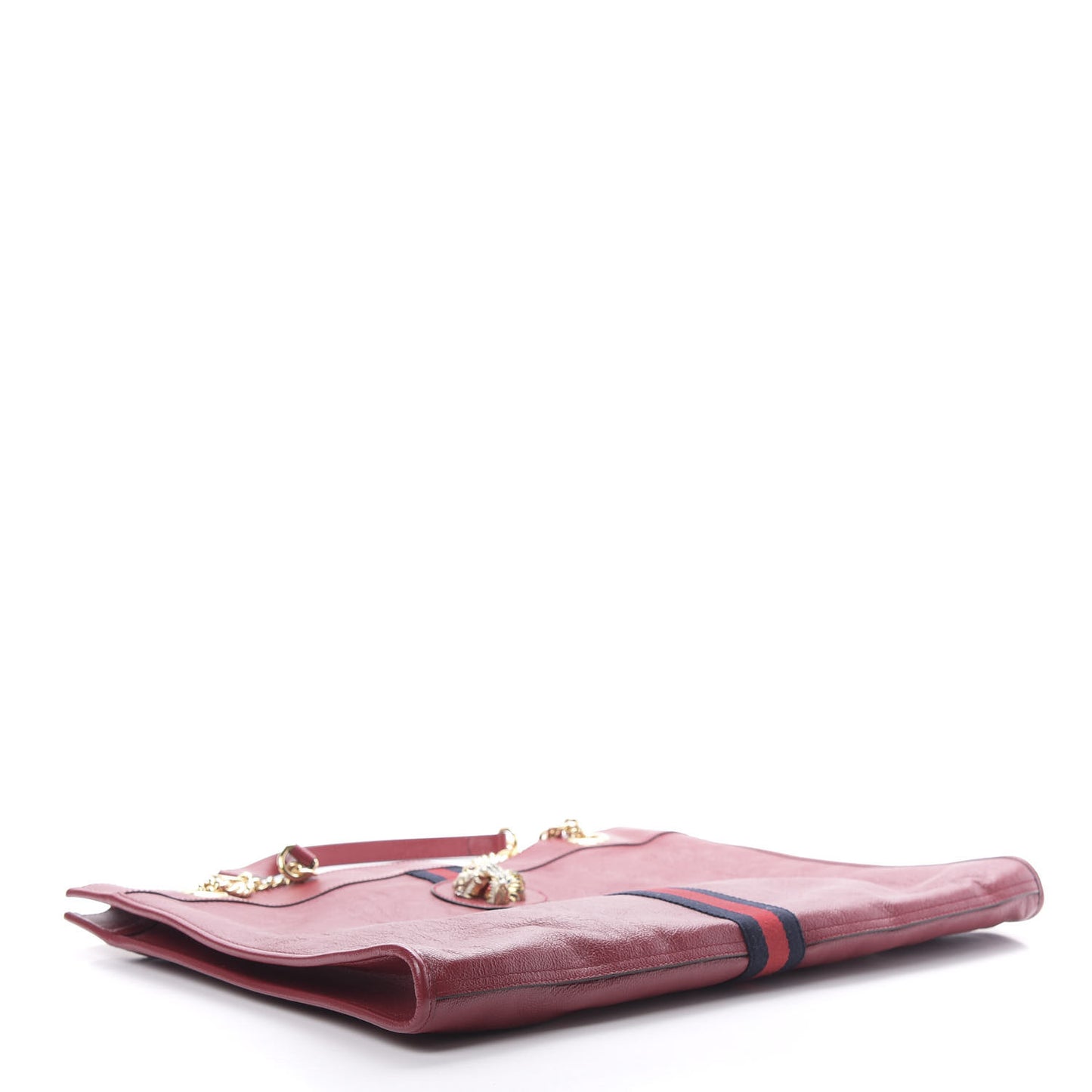 Calfskin Large Rajah Chain Tote Romantic Cherry