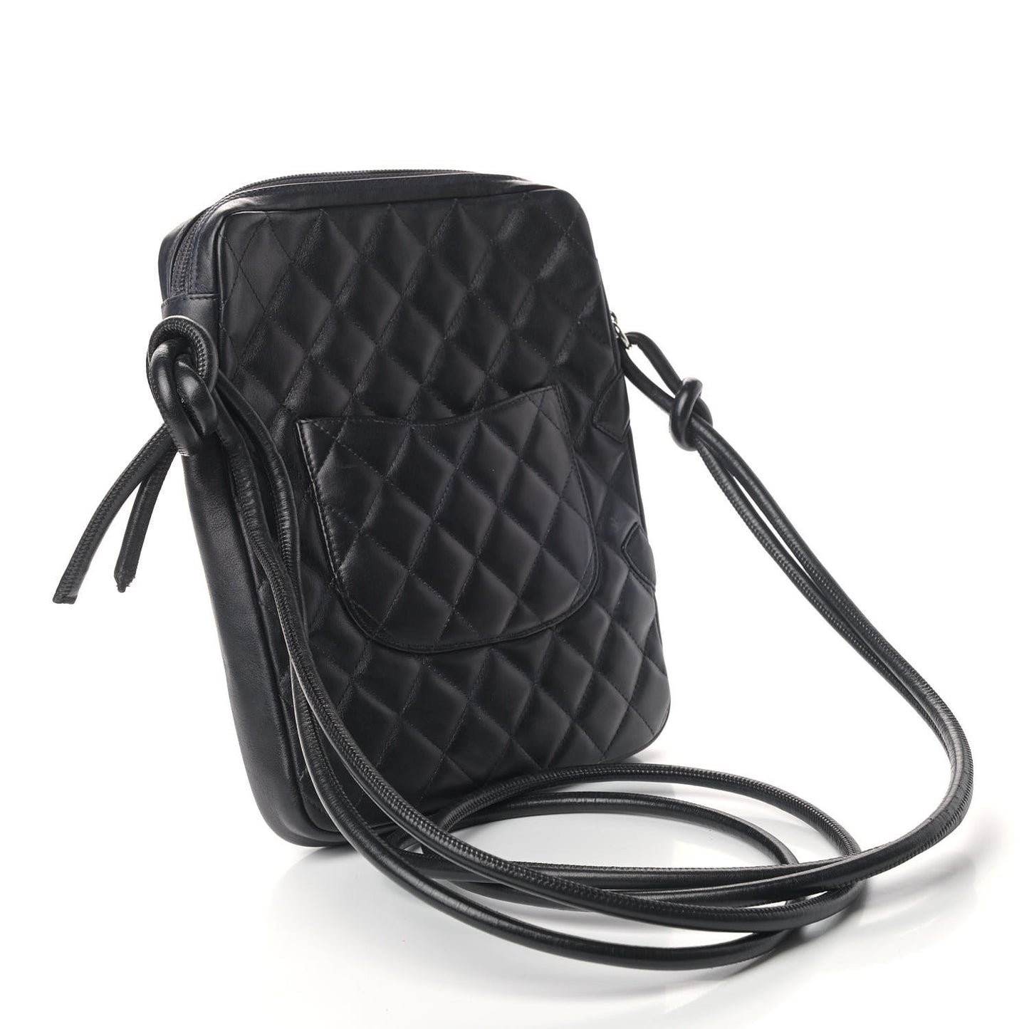 Calfskin Quilted Medium Cambon Messenger Black