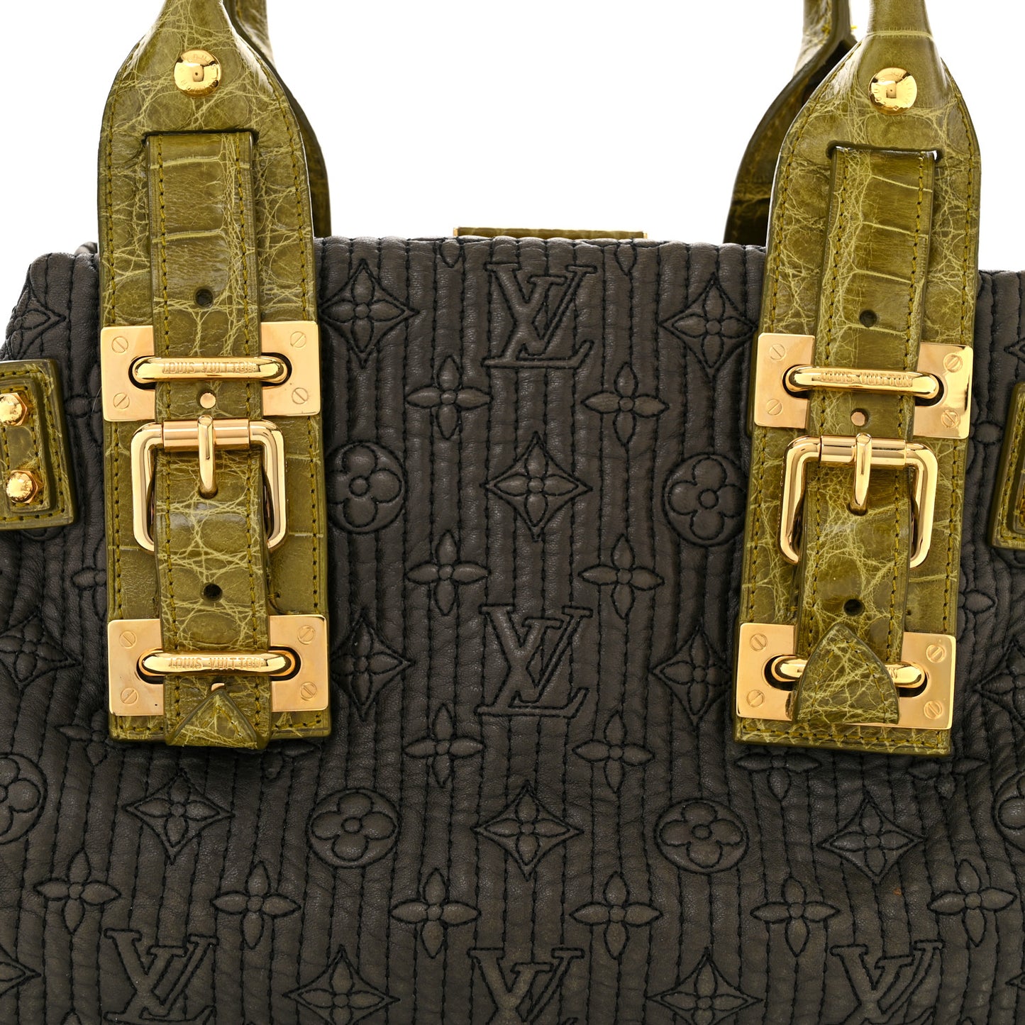 Monogram Motard Alligator Biker Vert Grey